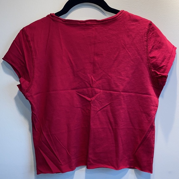 Gap Cropped Red Collection T-Shirt Sz:M - Picture 3 of 3
